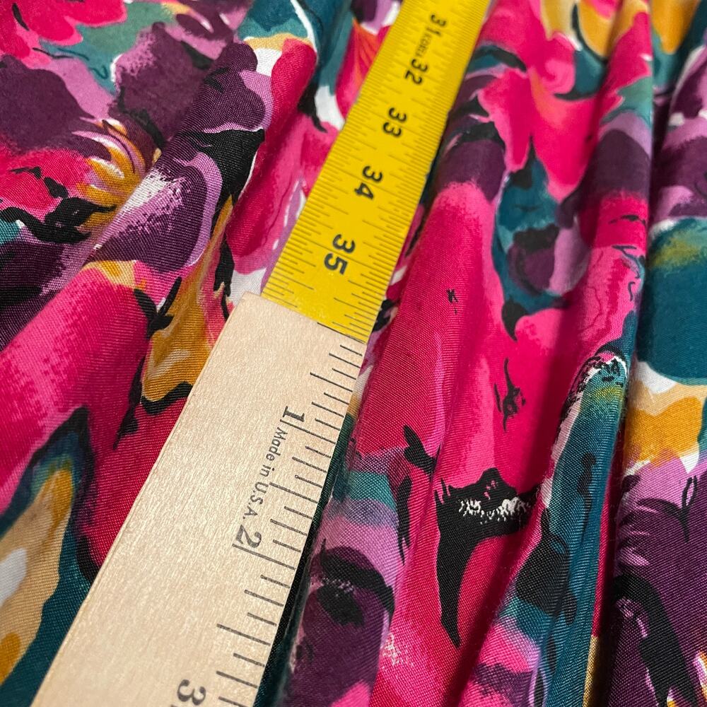 Vintage ED Michaels by Melanie Drucker 80s Retro Floral Belted Maxi Dress 5/6 - Picture 15 of 16